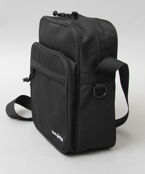 YAKPAK（ヤックパック）の「YAKPAK / ヤックパック / 撥水 600Dポリエステル / 縦型 ボックス ショルダーバッグ / white labela / ホワイトレーベル / BOX SHOULDER（ショルダーバッグ・メンズ・ブラック・FREE）」の4枚目の写真