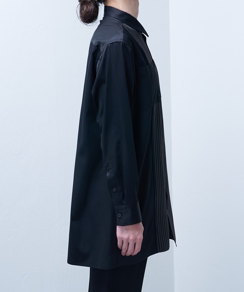 Lui's（ルイス）の「【SILLIS / シリス】 ストライプ切替シャツ（シャツ/ブラウス・メンズ・ブラック/グレー・44/46）」の11枚目の写真