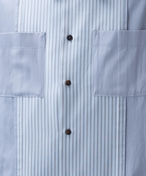 Lui's（ルイス）の「【SILLIS / シリス】 ストライプ切替シャツ（シャツ/ブラウス・メンズ・ブラック/グレー・44/46）」の22枚目の写真