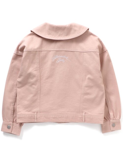 algy（アルジー）の「/ゆるカラーGジャン（デニムジャケット・キッズ・ミント/アイボリー/ピンク・XX-SMALL/X-SMALL/MEDIUM/SMALL）」の7枚目の写真