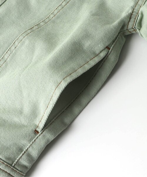 algy（アルジー）の「/ゆるカラーGジャン（デニムジャケット・キッズ・ミント/アイボリー/ピンク・XX-SMALL/X-SMALL/MEDIUM/SMALL）」の11枚目の写真