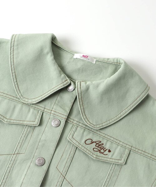 algy（アルジー）の「/ゆるカラーGジャン（デニムジャケット・キッズ・ミント/アイボリー/ピンク・XX-SMALL/X-SMALL/MEDIUM/SMALL）」の15枚目の写真