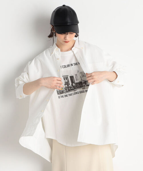 fredy emue(フレディエミュ)の「フェイクレザーCAP(キャップ・レディース・ブラック/ベージュ・FREE)」の15枚目の写真