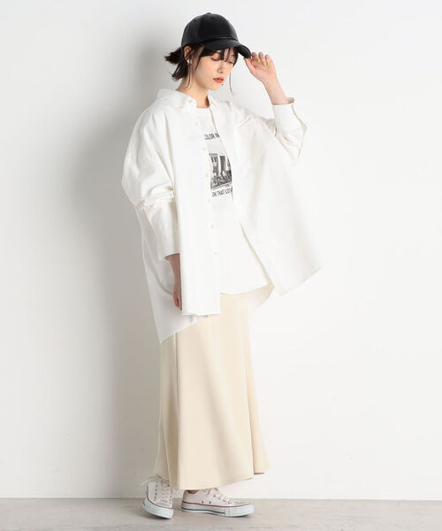 fredy emue(フレディエミュ)の「フェイクレザーCAP(キャップ・レディース・ブラック/ベージュ・FREE)」の4枚目の写真