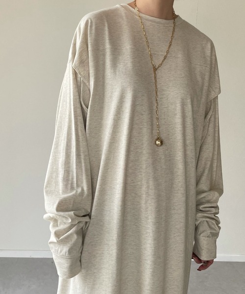 y/m by misato（イムバイミサト）の「2WAYワンピース（ワンピース・レディース・ホワイト/ライトベージュ/チャコールグレー・FREE）」の16枚目の写真