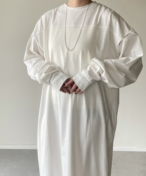 y/m by misato（イムバイミサト）の「2WAYワンピース（ワンピース・レディース・ホワイト/ライトベージュ/チャコールグレー・FREE）」の14枚目の写真