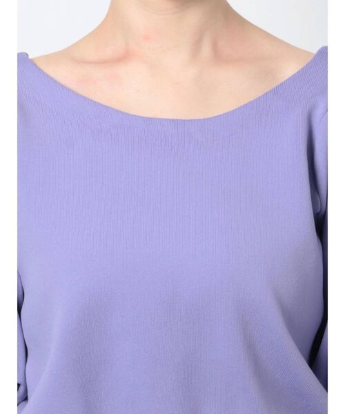 LAGUNAMOON（ラグナムーン）の「パワーショルダーコンパクトニットプルオーバー（ニット/セーター・レディース・ベージュ/パープル/ライトグリーン・FREE）」の7枚目の写真