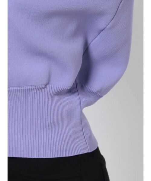 LAGUNAMOON（ラグナムーン）の「パワーショルダーコンパクトニットプルオーバー（ニット/セーター・レディース・ベージュ/パープル/ライトグリーン・FREE）」の9枚目の写真