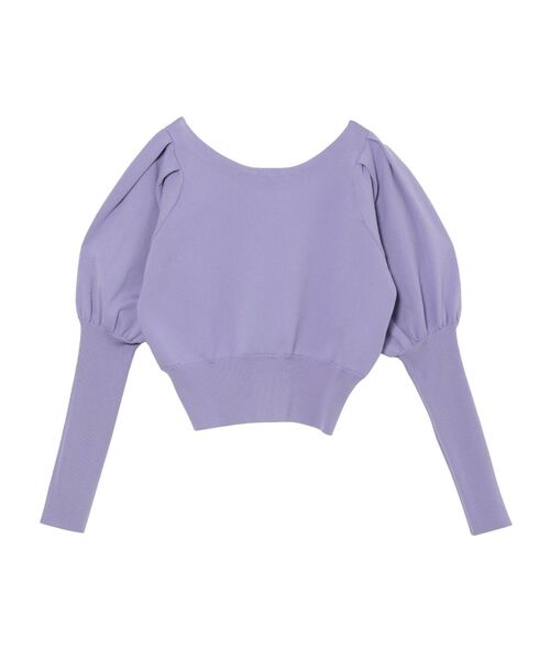 LAGUNAMOON（ラグナムーン）の「パワーショルダーコンパクトニットプルオーバー（ニット/セーター・レディース・ベージュ/パープル/ライトグリーン・FREE）」の15枚目の写真