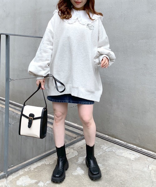 OLIVE des OLIVE（オリーブデオリーブ）の「【WEB限定】MILKプルオーバー（スウェット・レディース・ピンク/ライトグレー/アイボリー/スミクロ・FREE）」の17枚目の写真