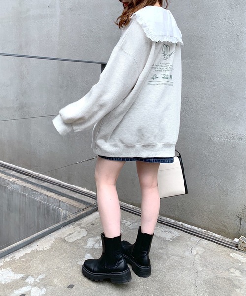 OLIVE des OLIVE（オリーブデオリーブ）の「【WEB限定】MILKプルオーバー（スウェット・レディース・ピンク/ライトグレー/アイボリー/スミクロ・FREE）」の18枚目の写真