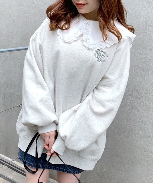 OLIVE des OLIVE（オリーブデオリーブ）の「【WEB限定】MILKプルオーバー（スウェット・レディース・ピンク/ライトグレー/アイボリー/スミクロ・FREE）」の20枚目の写真