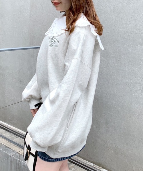 OLIVE des OLIVE（オリーブデオリーブ）の「【WEB限定】MILKプルオーバー（スウェット・レディース・ピンク/ライトグレー/アイボリー/スミクロ・FREE）」の21枚目の写真