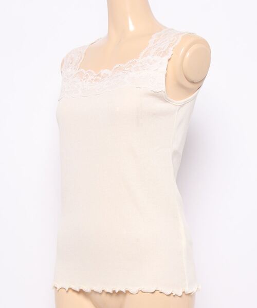 sango（sango）の「2WAYレースタンクトップ（タンクトップ・レディース・アイボリー/グレイッシュベージュ・FREE）」の10枚目の写真