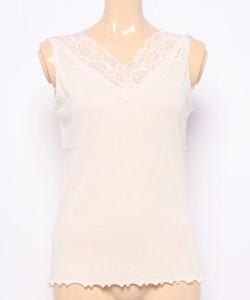 sango（sango）の「2WAYレースタンクトップ（タンクトップ・レディース・アイボリー/グレイッシュベージュ・FREE）」の12枚目の写真