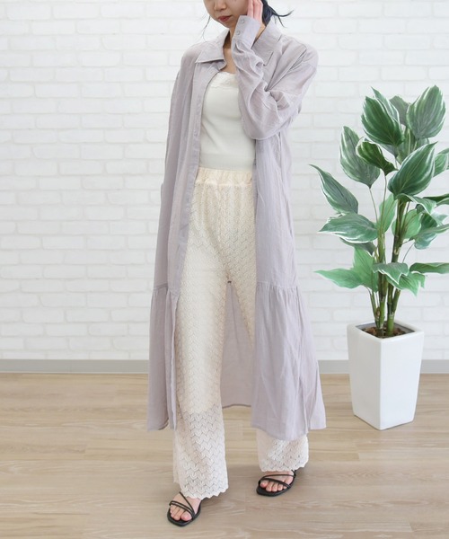 sango（sango）の「2WAYレースタンクトップ（タンクトップ・レディース・アイボリー/グレイッシュベージュ・FREE）」の18枚目の写真