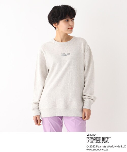 Vintage PEANUTS（ビンテージピーナッツ）の「◆【コラボ】VintagePEANUTS　コミックプリントクルーネックスウェット（スウェット・レディース・グレー/イエロー・99）」の3枚目の写真