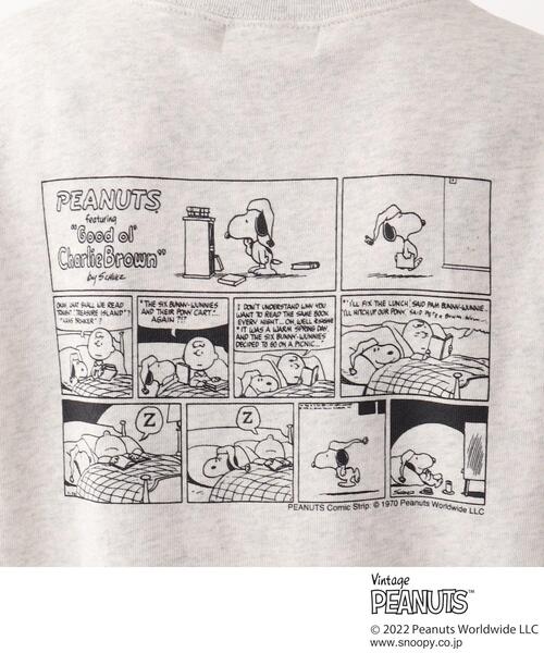 Vintage PEANUTS（ビンテージピーナッツ）の「◆【コラボ】VintagePEANUTS　コミックプリントクルーネックスウェット（スウェット・レディース・グレー/イエロー・99）」の9枚目の写真