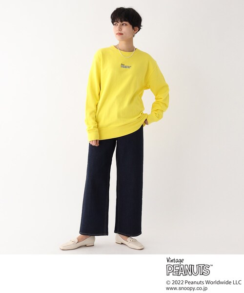 Vintage PEANUTS（ビンテージピーナッツ）の「◆【コラボ】VintagePEANUTS　コミックプリントクルーネックスウェット（スウェット・レディース・グレー/イエロー・99）」の14枚目の写真