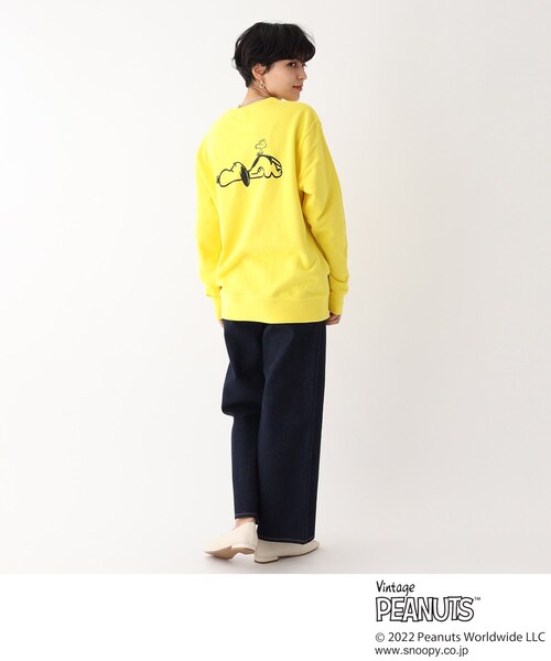 Vintage PEANUTS（ビンテージピーナッツ）の「◆【コラボ】VintagePEANUTS　コミックプリントクルーネックスウェット（スウェット・レディース・グレー/イエロー・99）」の15枚目の写真
