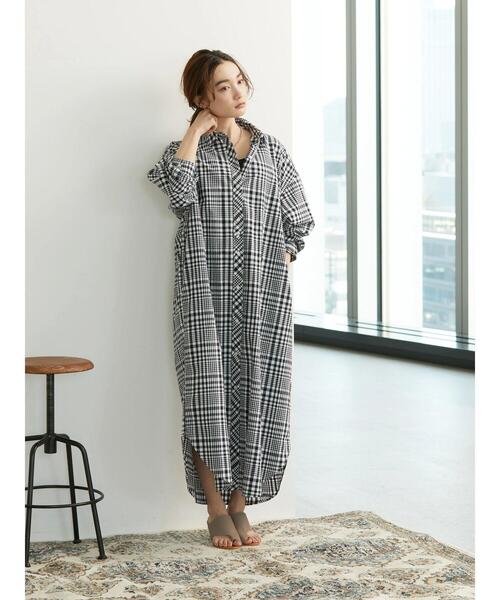 セール】Cottonブロードシャツワンピース（シャツワンピース