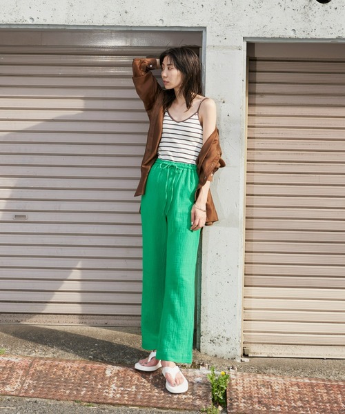 Auntie Rosa Holiday(アンティローザホリデー)の「※入荷禁止※ダブルガーゼイージーパンツ / サイズ展開あり(その他パンツ・レディース・グリーン/ブルー/アイボリー/ピンク/ブラック・SMALL/MEDIUM)」の17枚目の写真