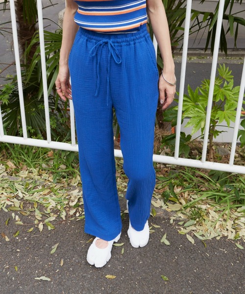 Auntie Rosa Holiday(アンティローザホリデー)の「※入荷禁止※ダブルガーゼイージーパンツ / サイズ展開あり(その他パンツ・レディース・グリーン/ブルー/アイボリー/ピンク/ブラック・SMALL/MEDIUM)」の22枚目の写真