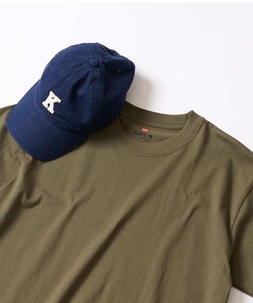 HANES(ヘインズ)の「6.1oz アメリカ発!ヘインズのTシャツと言えばコレ!ビーフィーTシャツ【Hanes】Beefy T-SHIRT H5180 / HM1-D001(Tシャツ/カットソー・メンズ・ホワイト/グリーン/グレー/カーキ/ブラック/ベージュ/ダークグレー/ライトオレンジ系/ブルー/ピンク/ライトイエロー/インディゴブルー/ライトパープル/ダークブラウン・M/L/XL/S/XS)」の7枚目の写真