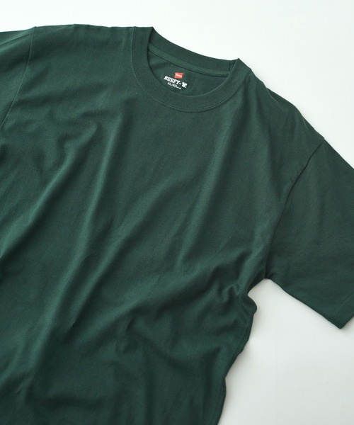 HANES(ヘインズ)の「6.1oz アメリカ発!ヘインズのTシャツと言えばコレ!ビーフィーTシャツ【Hanes】Beefy T-SHIRT H5180 / HM1-D001(Tシャツ/カットソー・メンズ・ホワイト/グリーン/グレー/カーキ/ブラック/ベージュ/ダークグレー/ライトオレンジ系/ブルー/ピンク/ライトイエロー/インディゴブルー/ライトパープル/ダークブラウン・M/L/XL/S/XS)」の8枚目の写真