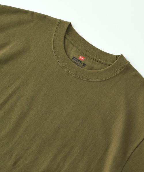 HANES(ヘインズ)の「6.1oz アメリカ発!ヘインズのTシャツと言えばコレ!ビーフィーTシャツ【Hanes】Beefy T-SHIRT H5180 / HM1-D001(Tシャツ/カットソー・メンズ・ホワイト/グリーン/グレー/カーキ/ブラック/ベージュ/ダークグレー/ライトオレンジ系/ブルー/ピンク/ライトイエロー/インディゴブルー/ライトパープル/ダークブラウン・M/L/XL/S/XS)」の22枚目の写真