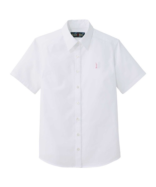 EASTBOY（イーストボーイ）の「【半袖シャツ】 制服 高校生 中学生 形態安定 スクール ブラウス JK（シャツ/ブラウス・キッズ・ホワイト系2/ホワイト×ネイビー/ホワイト系1・11号/9号/13号/7号）」の9枚目の写真