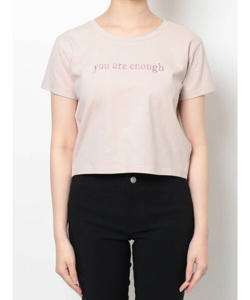 RESEXXY（リゼクシー）の「ロゴ刺繍Tシャツ（Tシャツ/カットソー・レディース・ブラック/ホワイト/ベージュ・FREE）」の18枚目の写真