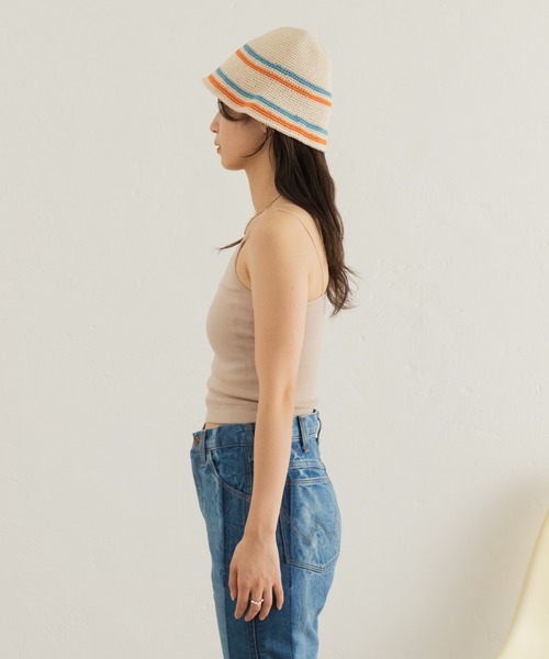 Kastane（カスタネ）の「カップ付きアメスリブラキャミ（キャミソール・レディース・ブラック/アイボリー・FREE）」の8枚目の写真