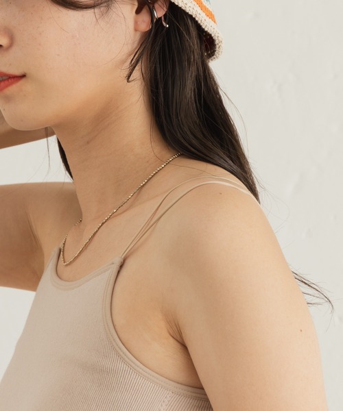 Kastane（カスタネ）の「カップ付きアメスリブラキャミ（キャミソール・レディース・ブラック/アイボリー・FREE）」の12枚目の写真