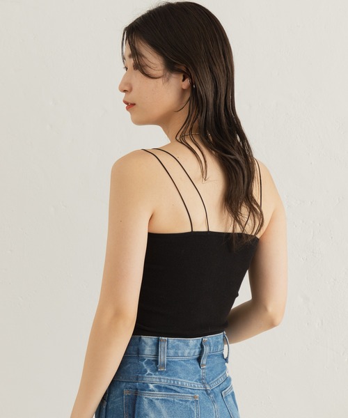 Kastane（カスタネ）の「カップ付きアメスリブラキャミ（キャミソール・レディース・ブラック/アイボリー・FREE）」の16枚目の写真