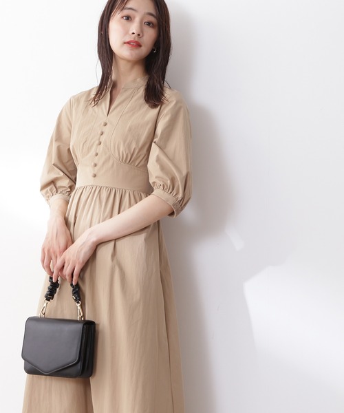 N.(N. Natural Beauty Basic)(エヌエヌナチュラルビューティーベーシック)の「◆カーブ切替フロントボタンワンピース(ワンピース・レディース・ブラック/ベージュ/レッド/ブルー・MEDIUM)」の19枚目の写真