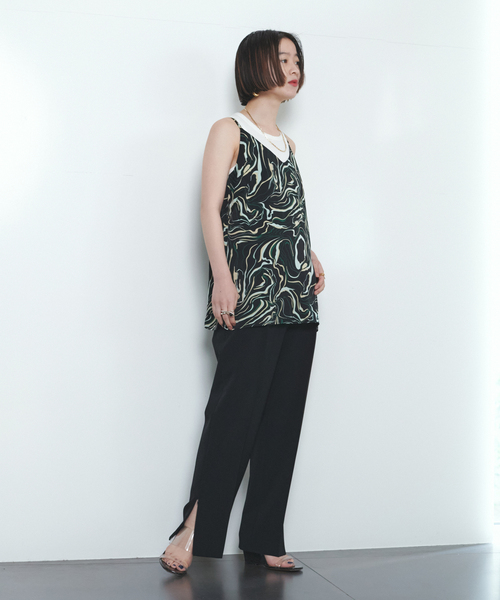 CITYSHOP(シティーショップ)の「MULTICOLOR WAVE CAMI:ブラウス(シャツ/ブラウス・レディース・サックスブルー/ブラック・FREE)」の19枚目の写真