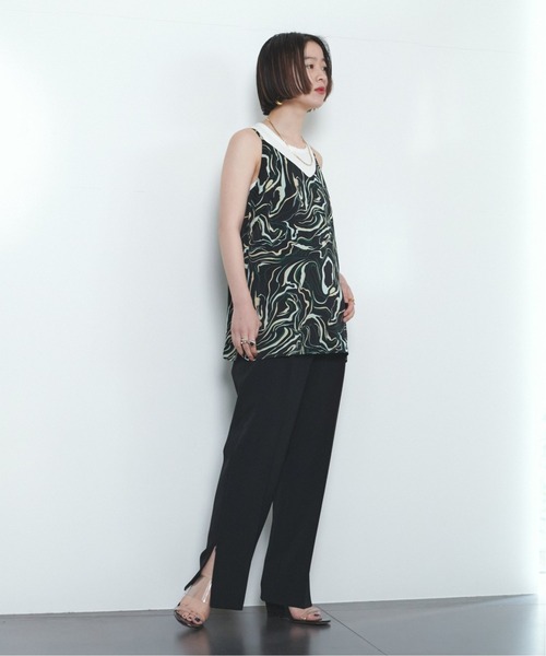 CITYSHOP(シティーショップ)の「MULTICOLOR WAVE CAMI:ブラウス(シャツ/ブラウス・レディース・サックスブルー/ブラック・FREE)」の3枚目の写真