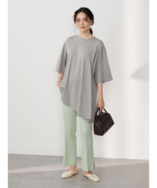 【45R】45rpm 綿100% パイル地 フレアカットソー Aラインカットソー 45R】45rpm 綿100% パイル地 フレアカットソー Aラインカットソー