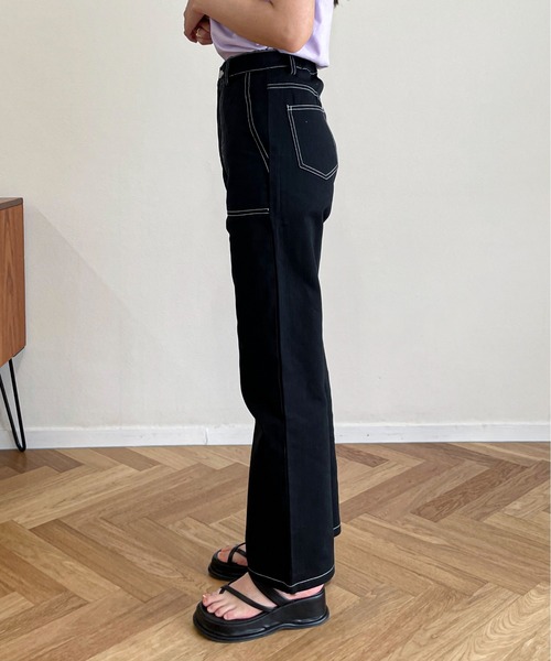 EPIMI E'PIMMY（エピミエピミー）の「配色ステッチカーゴパンツ（カーゴパンツ・レディース・ブラック/グリーン/ベージュ・MEDIUM）」の10枚目の写真