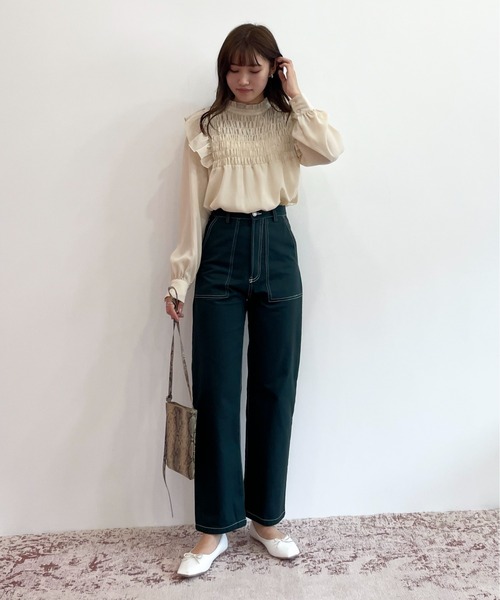 EPIMI E'PIMMY（エピミエピミー）の「配色ステッチカーゴパンツ（カーゴパンツ・レディース・ブラック/グリーン/ベージュ・MEDIUM）」の22枚目の写真