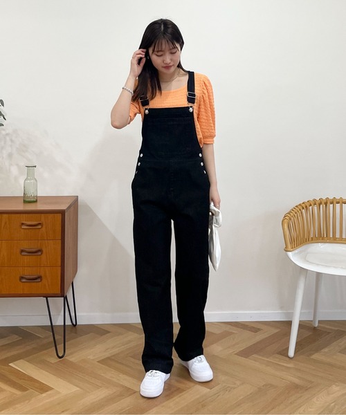 EPIMI E'PIMMY（エピミエピミー）の「袖ボリュームカットジャガードTシャツ（Tシャツ/カットソー・レディース・ブラック/オレンジ/アイボリー/グリーン系その他・MEDIUM）」の19枚目の写真