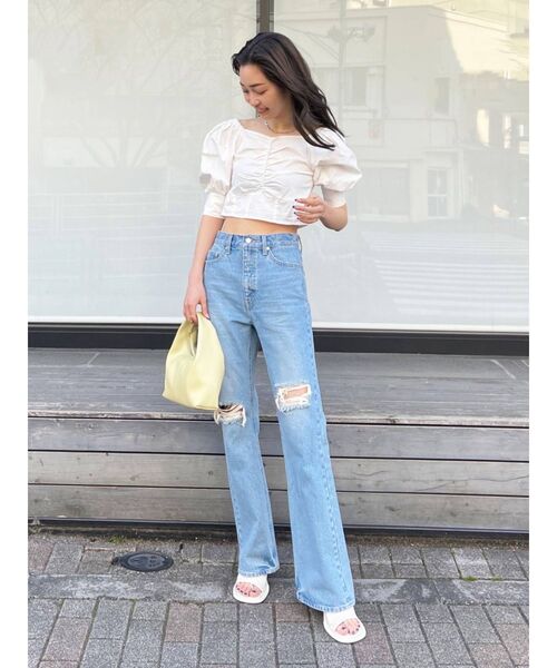 EMODA（エモダ）の「テクニカルスリーブトップ（Tシャツ/カットソー・レディース・ホワイト/ブラック/ベージュ/その他・FREE）」の8枚目の写真