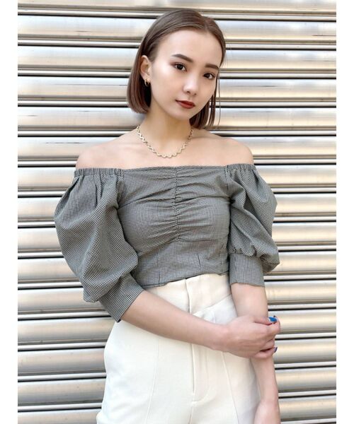 EMODA（エモダ）の「テクニカルスリーブトップ（Tシャツ/カットソー・レディース・ホワイト/ブラック/ベージュ/その他・FREE）」の13枚目の写真