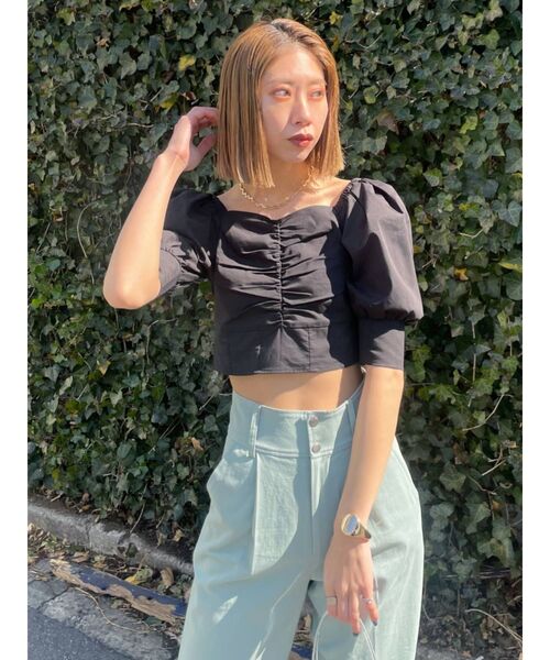 EMODA（エモダ）の「テクニカルスリーブトップ（Tシャツ/カットソー・レディース・ホワイト/ブラック/ベージュ/その他・FREE）」の17枚目の写真