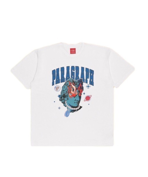 【PARAGRAPH/パラグラフ】034 EYES FIRE LOGO T-SHIRT/ユニーク デザイン ロゴ Tシャツ 半袖