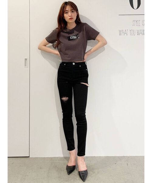 GYDA(ジェイダ)の「H/W SIDE RIPPED カラースキニーパンツ(その他パンツ・レディース・ブラック/オフホワイト・X-SMALL/MEDIUM/SMALL)」の20枚目の写真