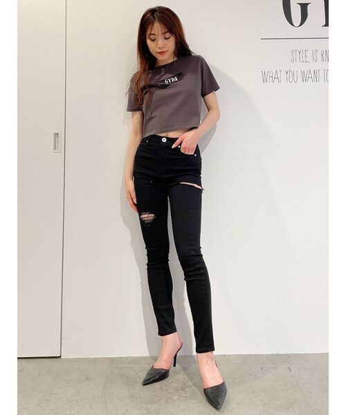 GYDA(ジェイダ)の「H/W SIDE RIPPED カラースキニーパンツ(その他パンツ・レディース・ブラック/オフホワイト・X-SMALL/MEDIUM/SMALL)」の21枚目の写真