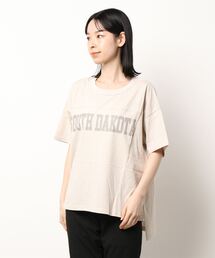 Samansa Mos2 blue | ロゴTシャツ(Tシャツ/カットソー)