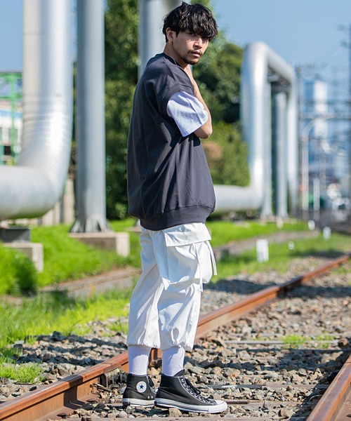 SILVER BULLET(シルバーバレット)の「『CavariA/キャバリア』USAコットン裏毛スウェットベスト×半袖Tシャツセット(Tシャツ/カットソー・メンズ・ブルー/ターコイズブルー/グレイッシュベージュ/スミクロ・L/M)」の10枚目の写真